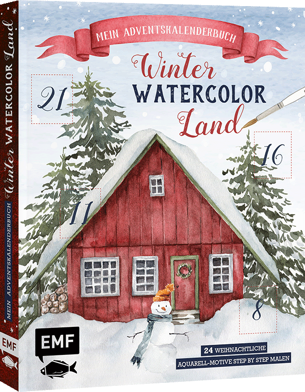 Mein Adventskalender-Buch: Winter-Watercolor-Land