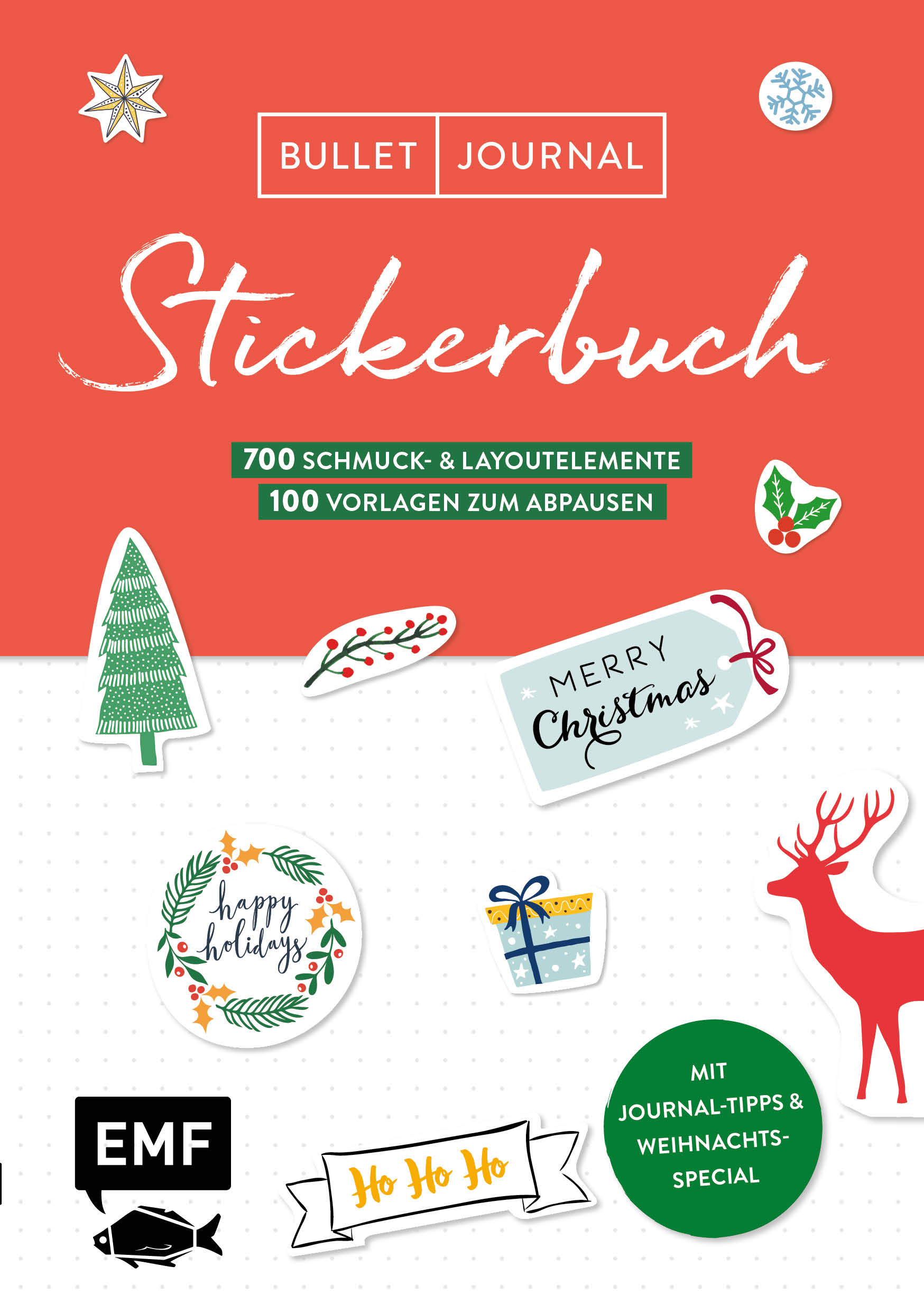 Bullet Journal – Stickerbuch Merry Christmas: 700 weihnachtliche Schmuckelemente