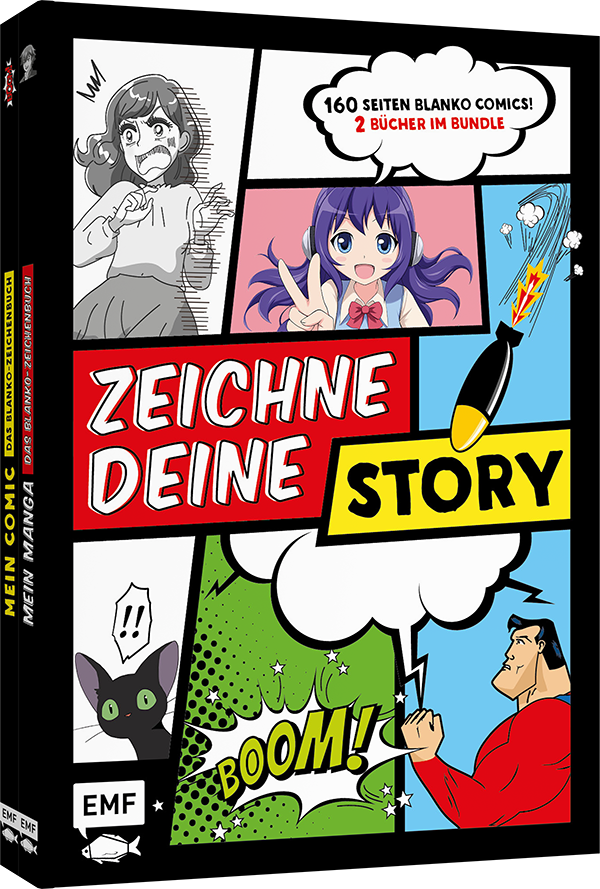 Zeichne deine Story – Blanko Comics: Zwei Bücher im Bundle 