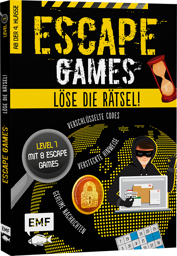 Escape Games Level 1 (gelb) – Löse die Rätsel! – 8 Escape Games ab der 4. Klasse