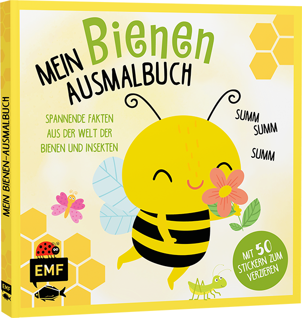 Mein Bienen-Ausmalbuch – Summ, summ, summ – Mit 50 Stickern zum Verzieren