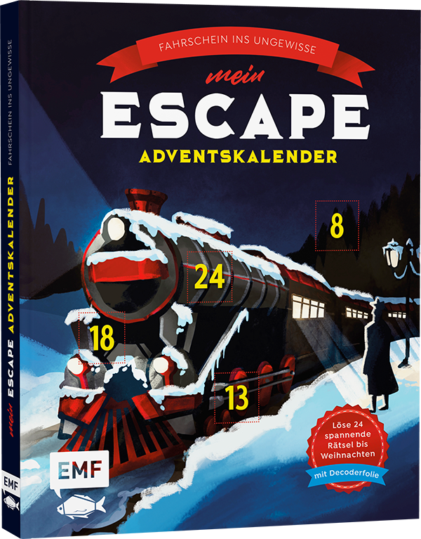 Mein Escape-Adventskalender: Fahrschein ins Ungewisse – Mit Decoderfolie