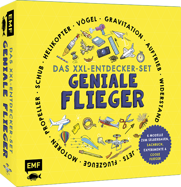 Das XXL-Entdecker-Set – Geniale Flieger: 6 Modelle zum Selberbauen, Sachbuch, Experimente und faszinierende Flugmaschinen