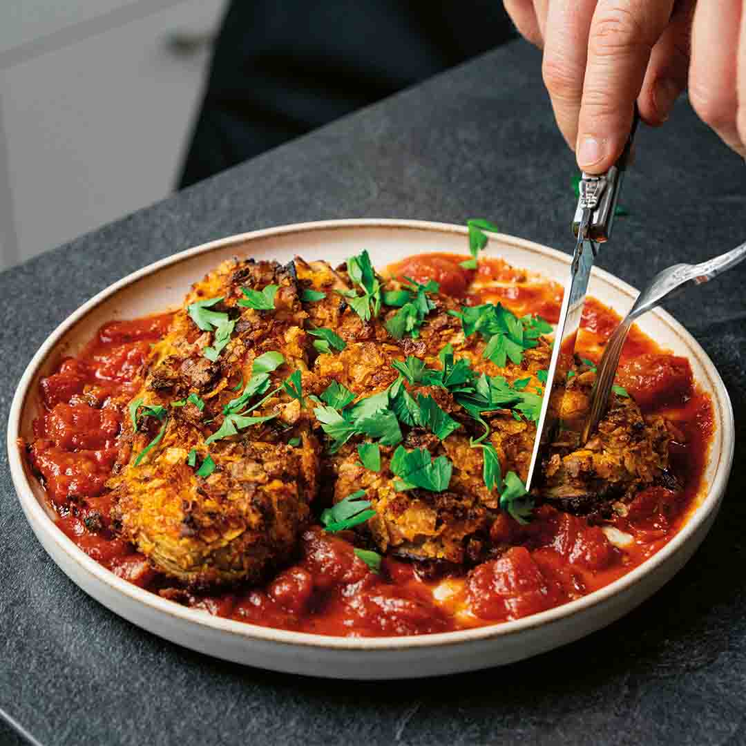 Auberginenschnitzel aus dem Ofen