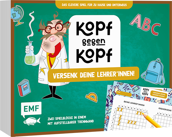 Der ultimative Spielblock: Kopf gegen Kopf – Versenk deine Lehrer*innen!