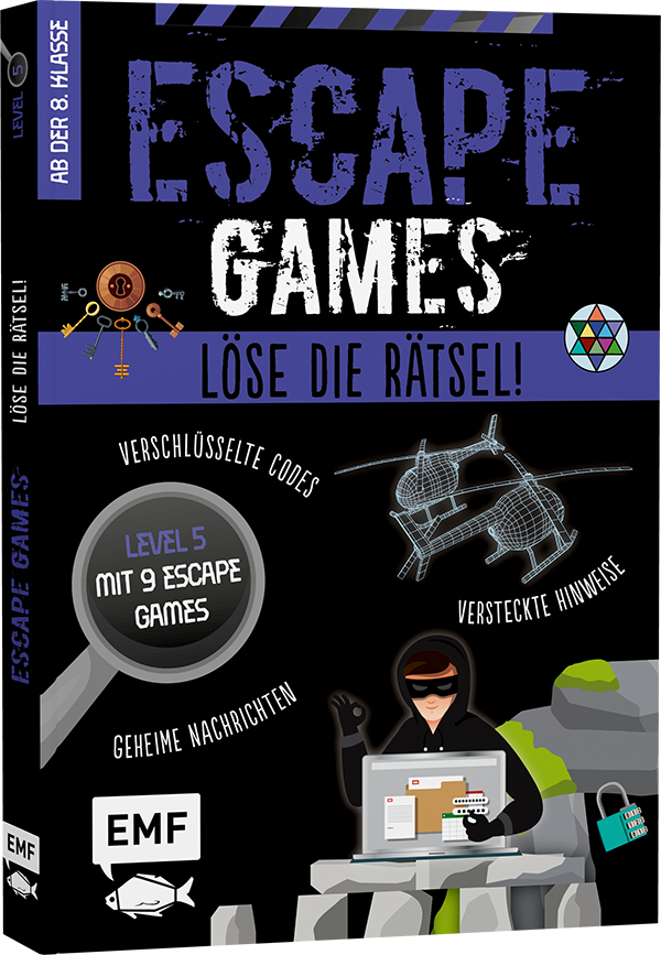 Escape Games Level 5 (lila) – Löse die Rätsel! – 9 Escape Games ab der 8. Klasse