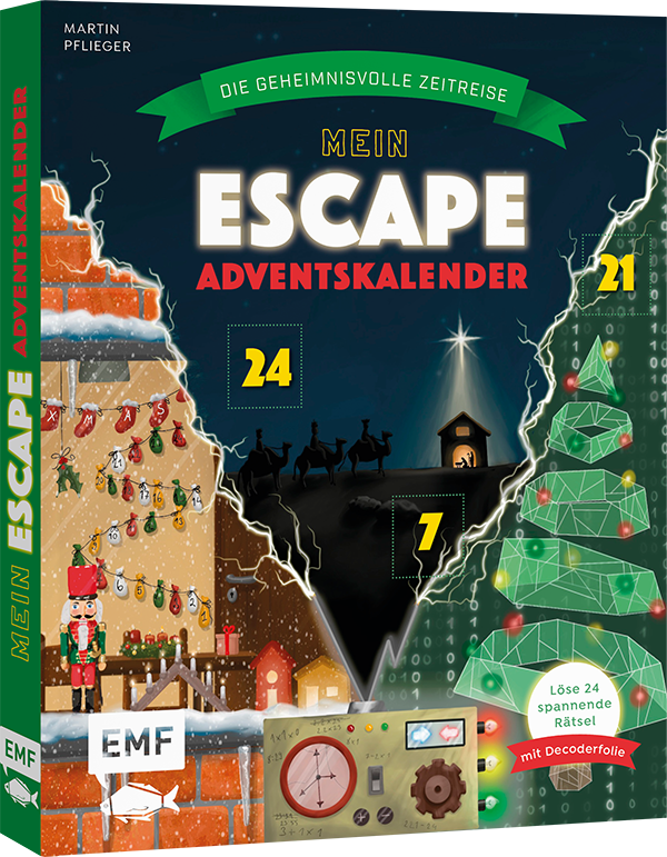 Mein Escape-Adventskalender: Die geheimnisvolle Zeitreise – Mit Decoderfolie