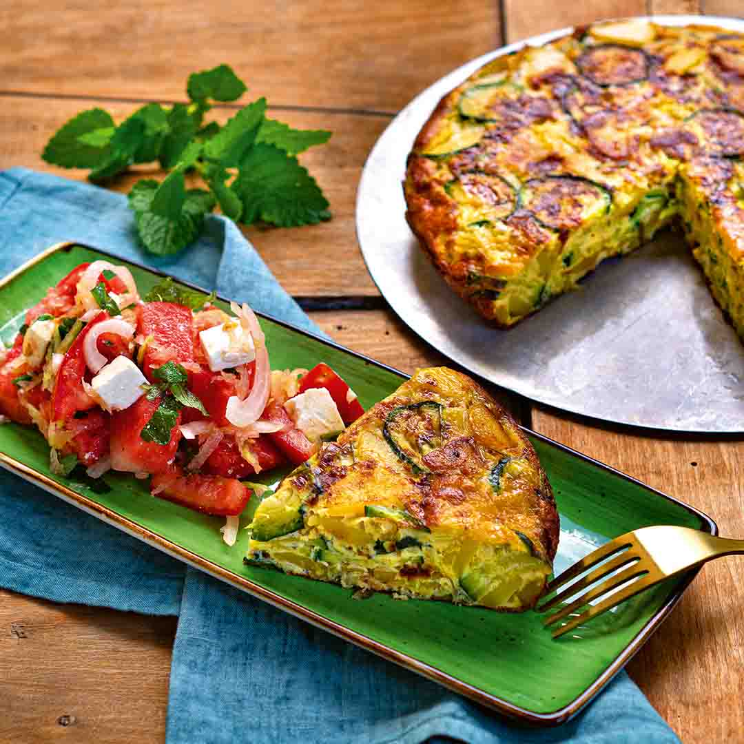 Tortilla mit Wassermelonen-Salat