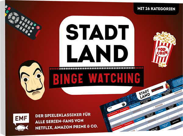 Stadt, Land, Binge Watching – Der Spieleklassiker für alle Serien-Fans von Netflix, Amazon Prime und Co.