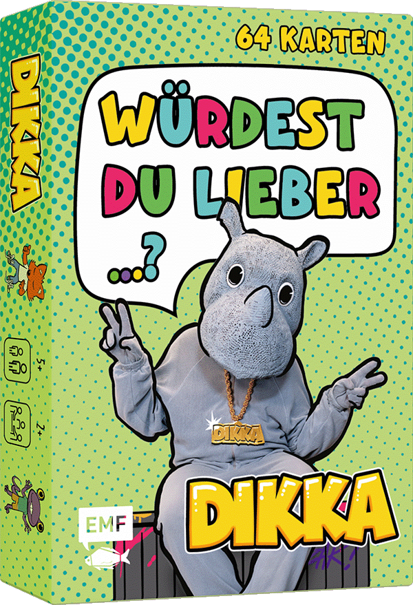 Kartenspiel: Würdest du lieber...? Nashornstarke Fragen für Kids mit DIKKA