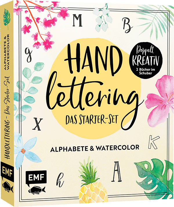 Handlettering – Das Starter-Set: Alphabete und Watercolor